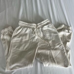 Cream Jogger Pants